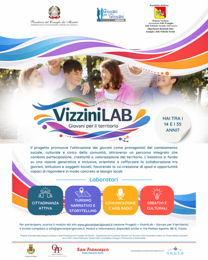 Avviso di selezione pubblica – VizziniLab Giovani per il territorio